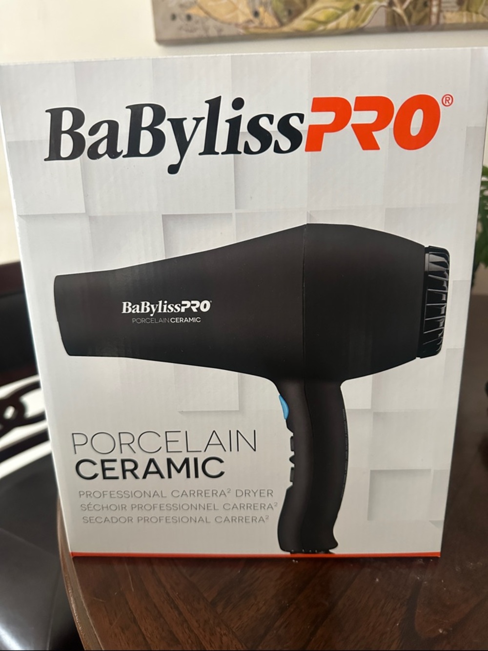 BaByliss Black Hair Dryer with Orange Accents